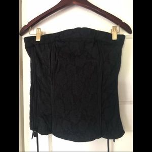 Tripp vintage black brocade corset top size M